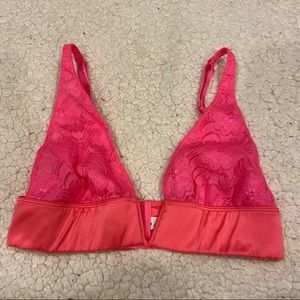 intimately free people pink lace bralette size extra small